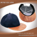 2016 new style high quality wholesale custom snapback wooden brim hat flexible back cotton cap